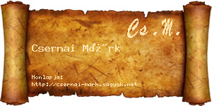 Csernai Márk névjegykártya